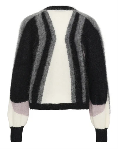 Gestus - Debbie Multi Cardigan - Black/Off White/Grey/Quai